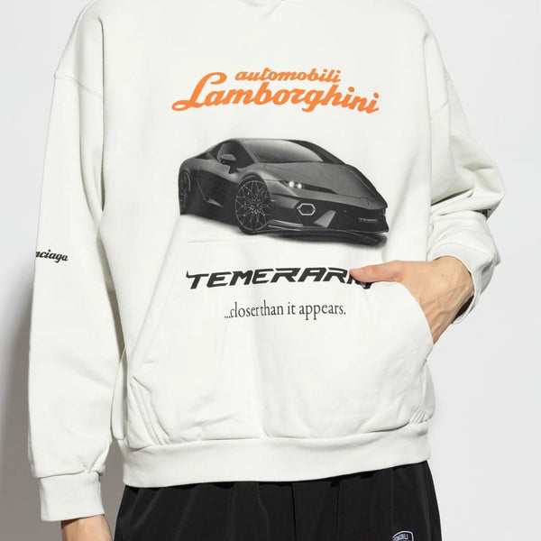 Balenciaga Hoodies- BALENCIAGA Medium Fit Hoodie Comfortable Luxury Streetwear Hoodie