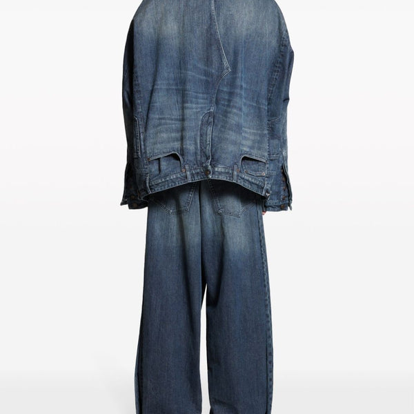 Balenciaga Jackets? BALENCIAGA Oversized Denim Jacket for Men Luxury Designer Outerwear Jacket