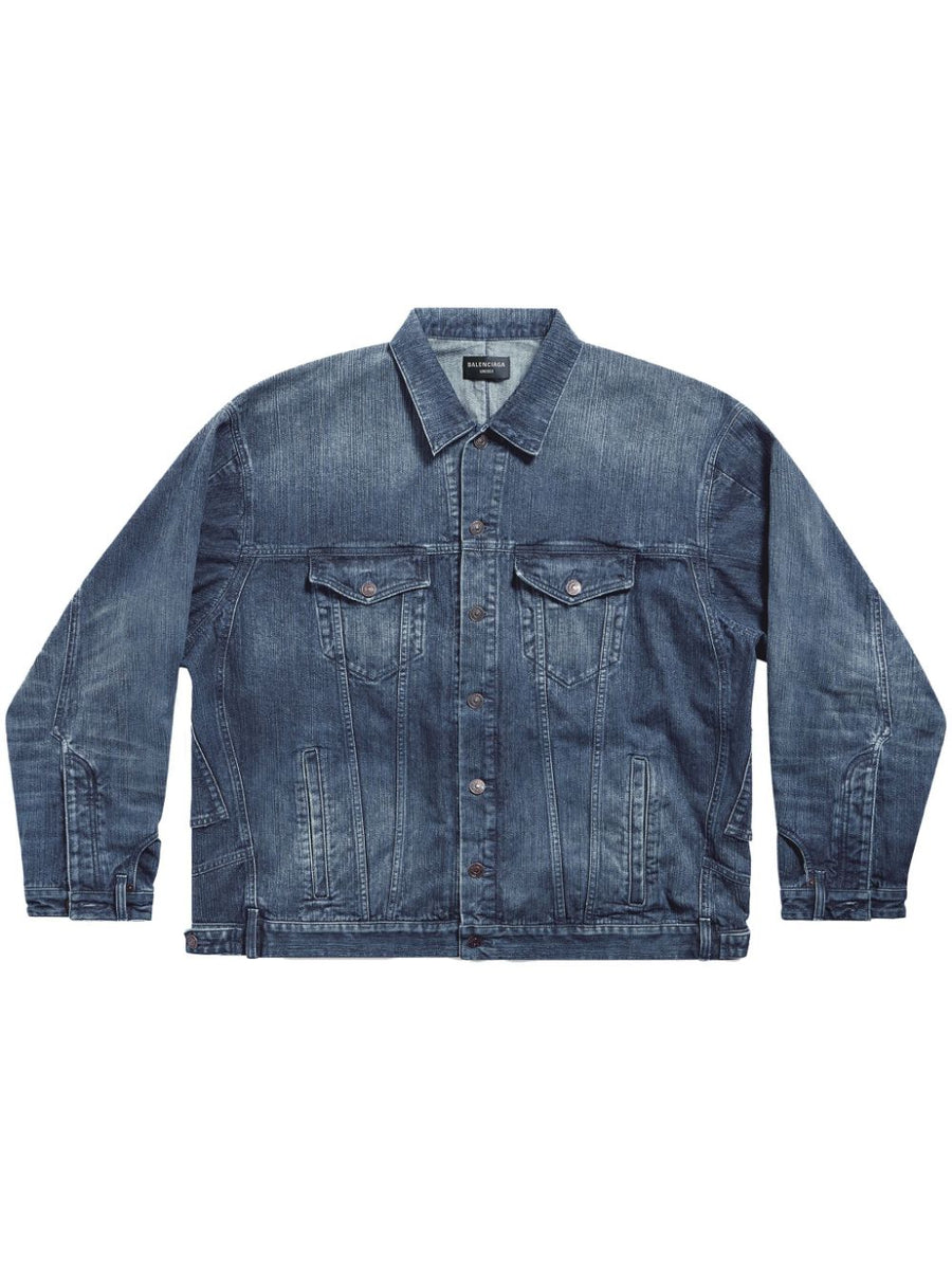 Balenciaga Jackets? BALENCIAGA Oversized Denim Jacket for Men Luxury Designer Outerwear Jacket