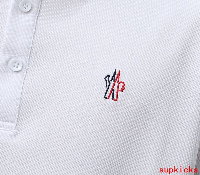 Close-up detail shot of Moncler luxury clothing with contemporary cut