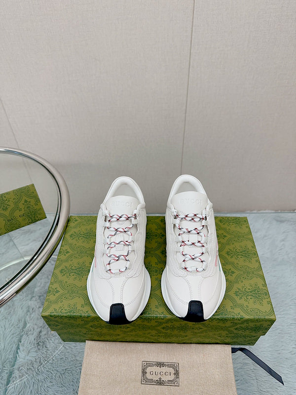 Gucci soft grey luxury sneakers view 6 classic court silhouette