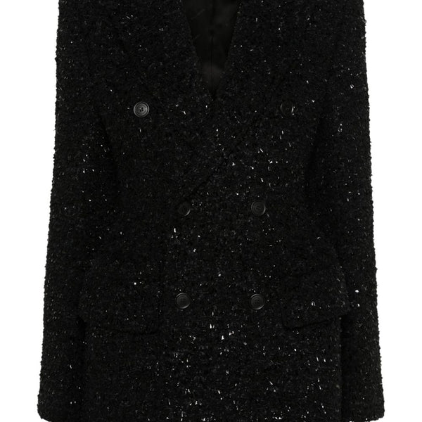 Balenciaga Jackets- BALENCIAGA Double-Breasted Boucle Loop Blazer Premium Casual Designer Jacket