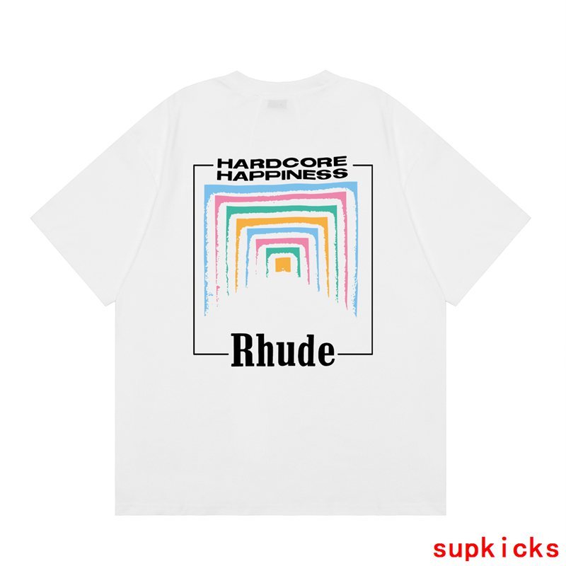 Full styled look of Rhude luxury clothing with monogram-inspired silhouette