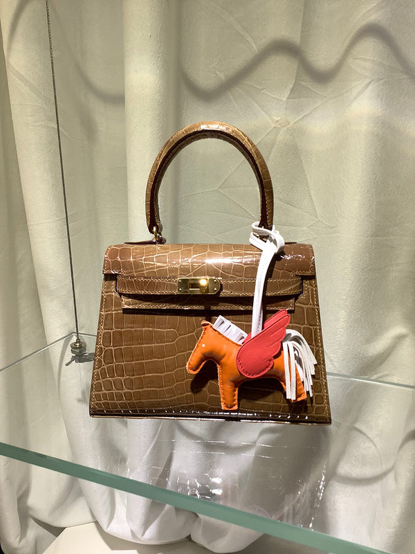Close-up detail of graceful bag design