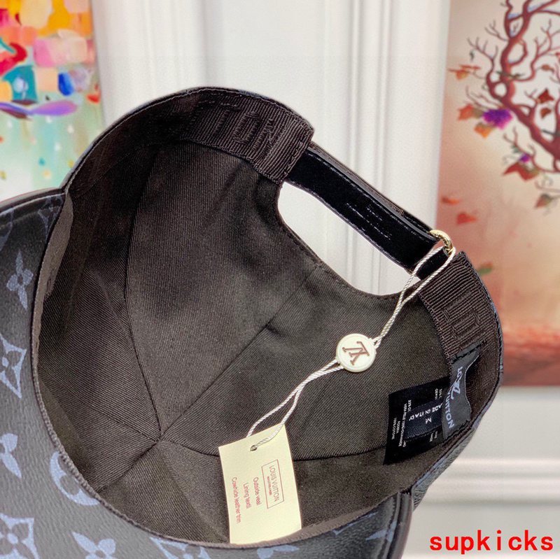 Close-up detail view of Louis Vuitton unisex cap