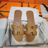 Hermes sandals Style 074 - close-up of sleek modern silhouette