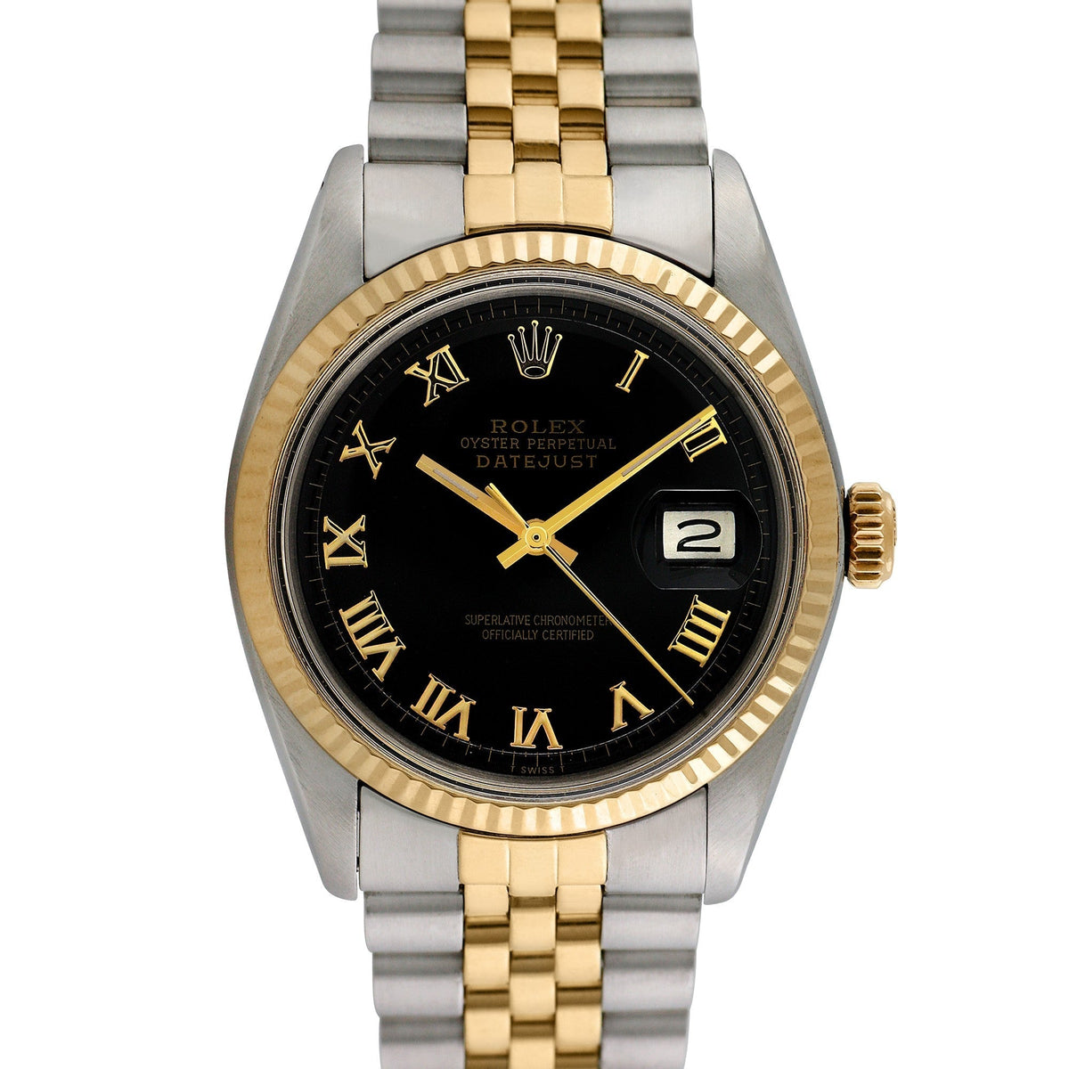 Side view of Rolex men's watch