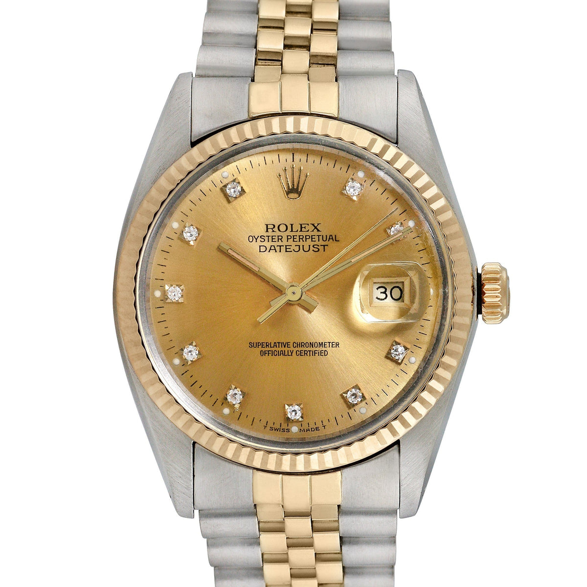 Side view of Rolex men's watch