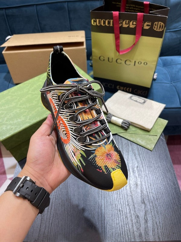 Gucci bold contrast luxury sneakers view 5 streetwear statement look