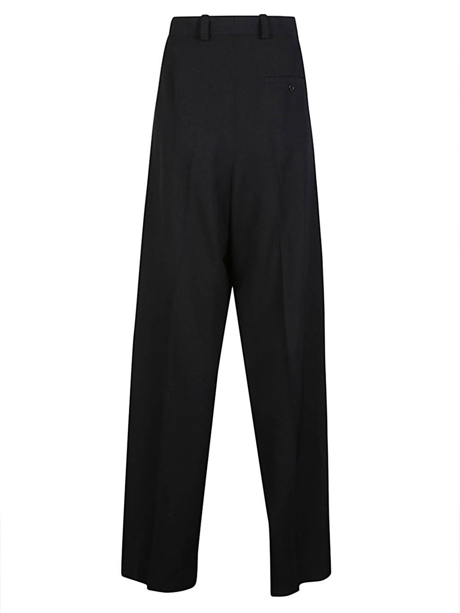 Balenciaga Pants? BALENCIAGA Men's Large Fit Wool Trousers with Hidden Zip Tailored Everyday Designer Pants