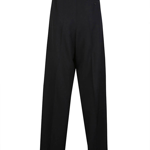 Balenciaga Pants? BALENCIAGA Men's Large Fit Wool Trousers with Hidden Zip Tailored Everyday Designer Pants