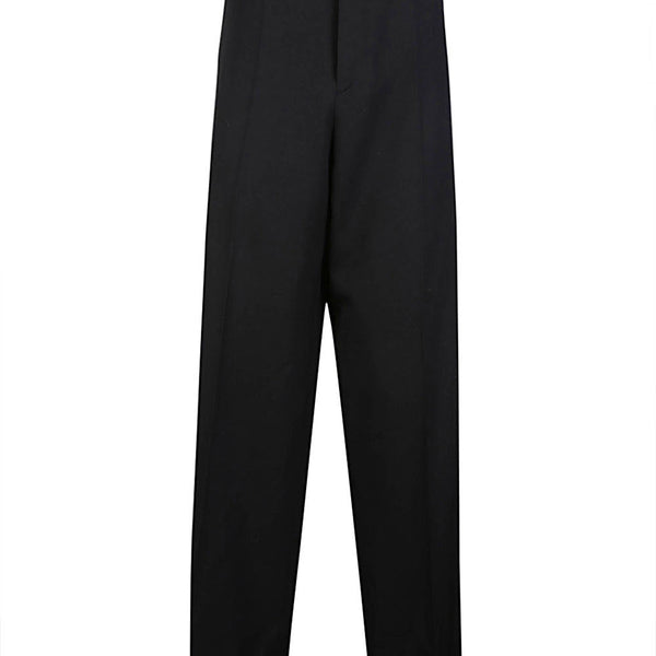 Balenciaga Pants? BALENCIAGA Men's Large Fit Wool Trousers with Hidden Zip Tailored Everyday Designer Pants