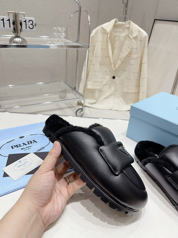 Prada luxury shoes detail shot