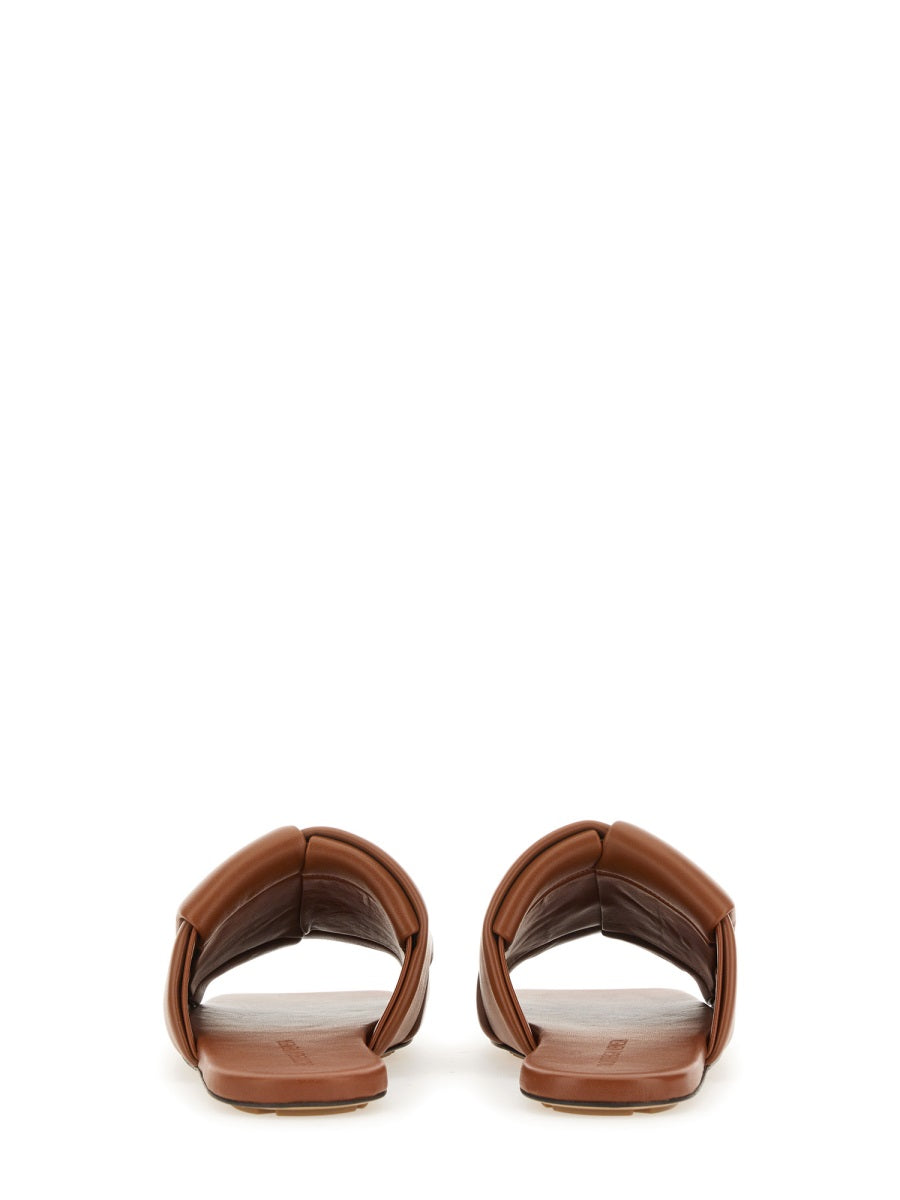 Bottega Veneta premium sandals detail and craftsmanship close-up