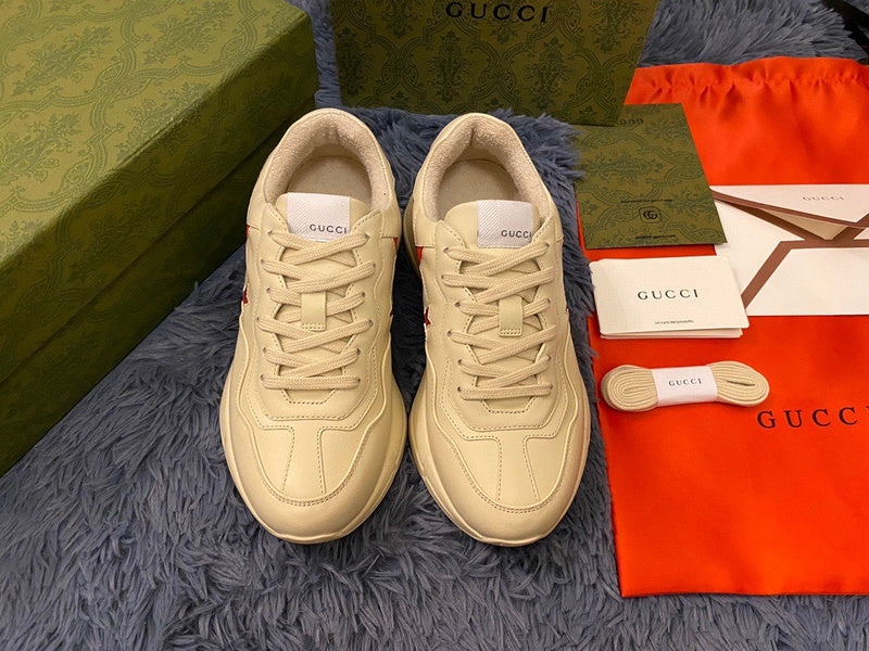 Gucci soft grey luxury sneakers view 9 padded collar comfort