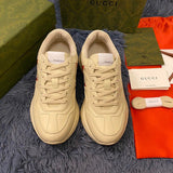 Gucci soft grey luxury sneakers view 9 padded collar comfort