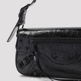 Close-up of Balenciaga handbags hardware and fine stitching
