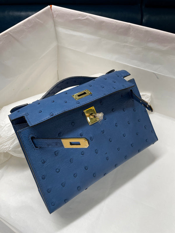 Side view of modernist structured handbag