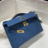 Side view of modernist structured handbag