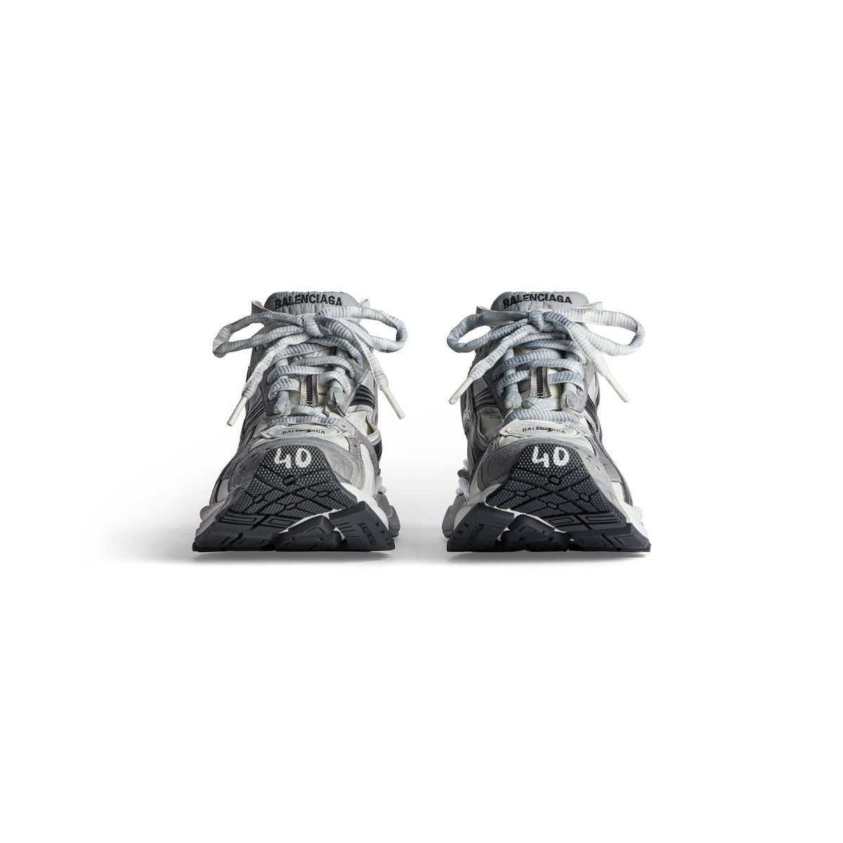 Close-up of Balenciaga sneakers hardware and fine stitching