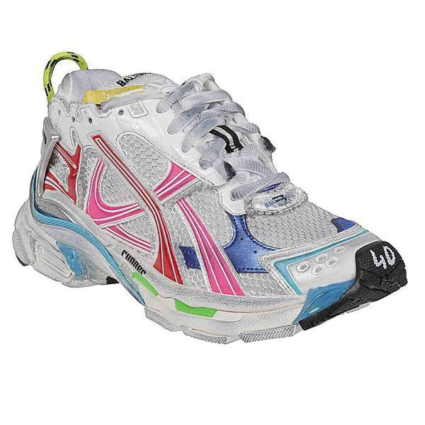 Balenciaga Shoes? BALENCIAGA Men's Multicolor Runner Mesh Sneakers Comfortable Everyday Designer Shoes