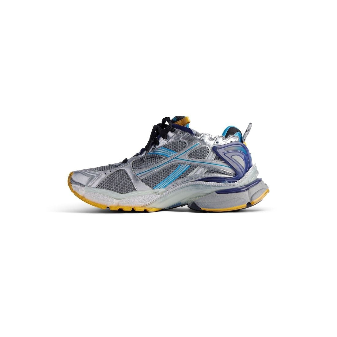 Close-up of Balenciaga sneakers hardware and fine stitching