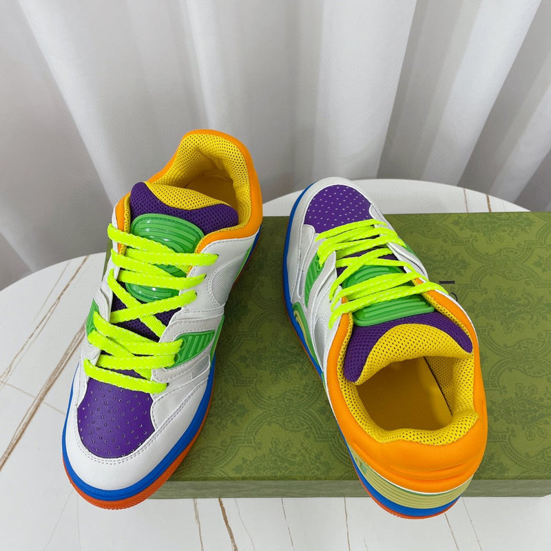Gucci two-tone luxury sneakers view 5 minimalist modern build
