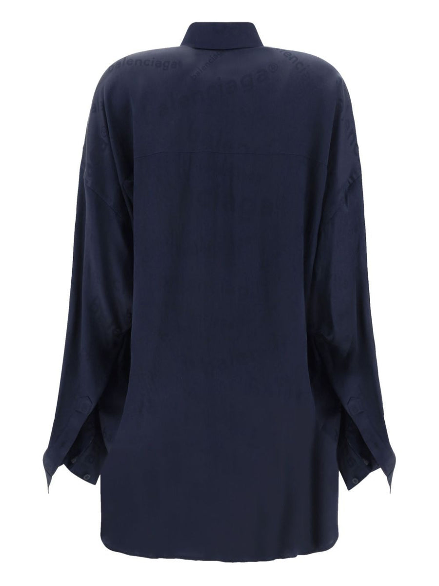 Balenciaga Tops? BALENCIAGA Oversized Silk Cocoon Shirt Premium Designer Casual Top