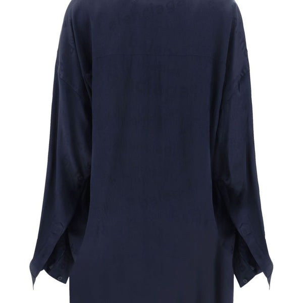 Balenciaga Tops? BALENCIAGA Oversized Silk Cocoon Shirt Premium Designer Casual Top