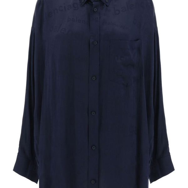 Balenciaga Tops? BALENCIAGA Oversized Silk Cocoon Shirt Premium Designer Casual Top