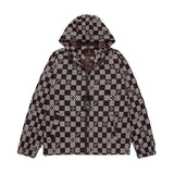 Back view of Louis Vuitton luxury clothing with logo-detail design