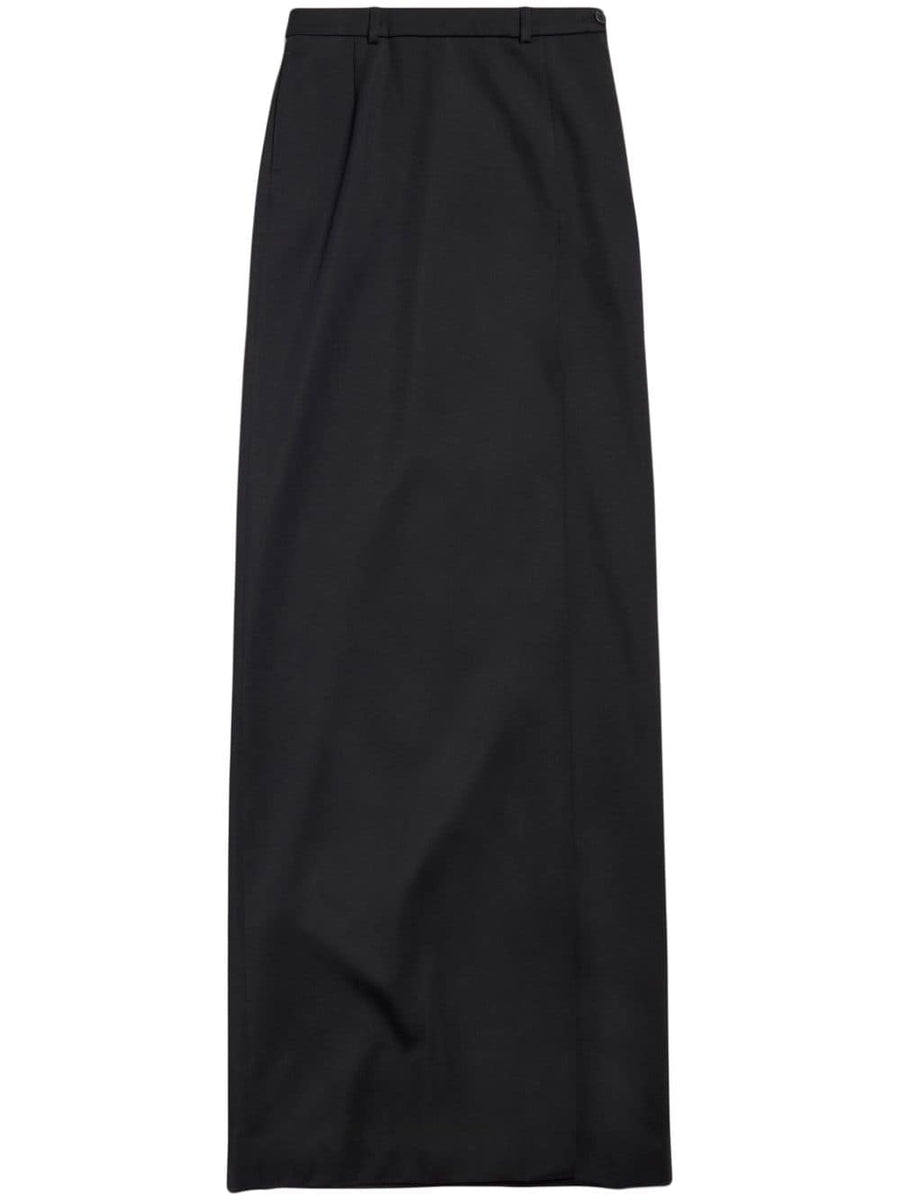 Balenciaga Skirts? BALENCIAGA High-Waisted Floor-Length Midi Skirt with Slit Elegant Designer Casual Skirt