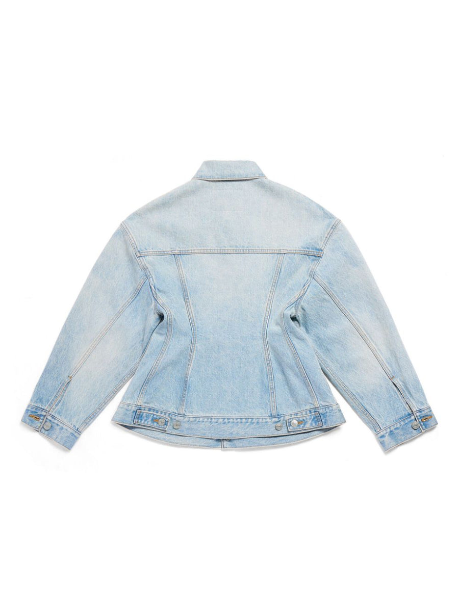 Balenciaga Jackets- BALENCIAGA Hourglass Denim Jacket for Women Premium Casual Designer Jacket