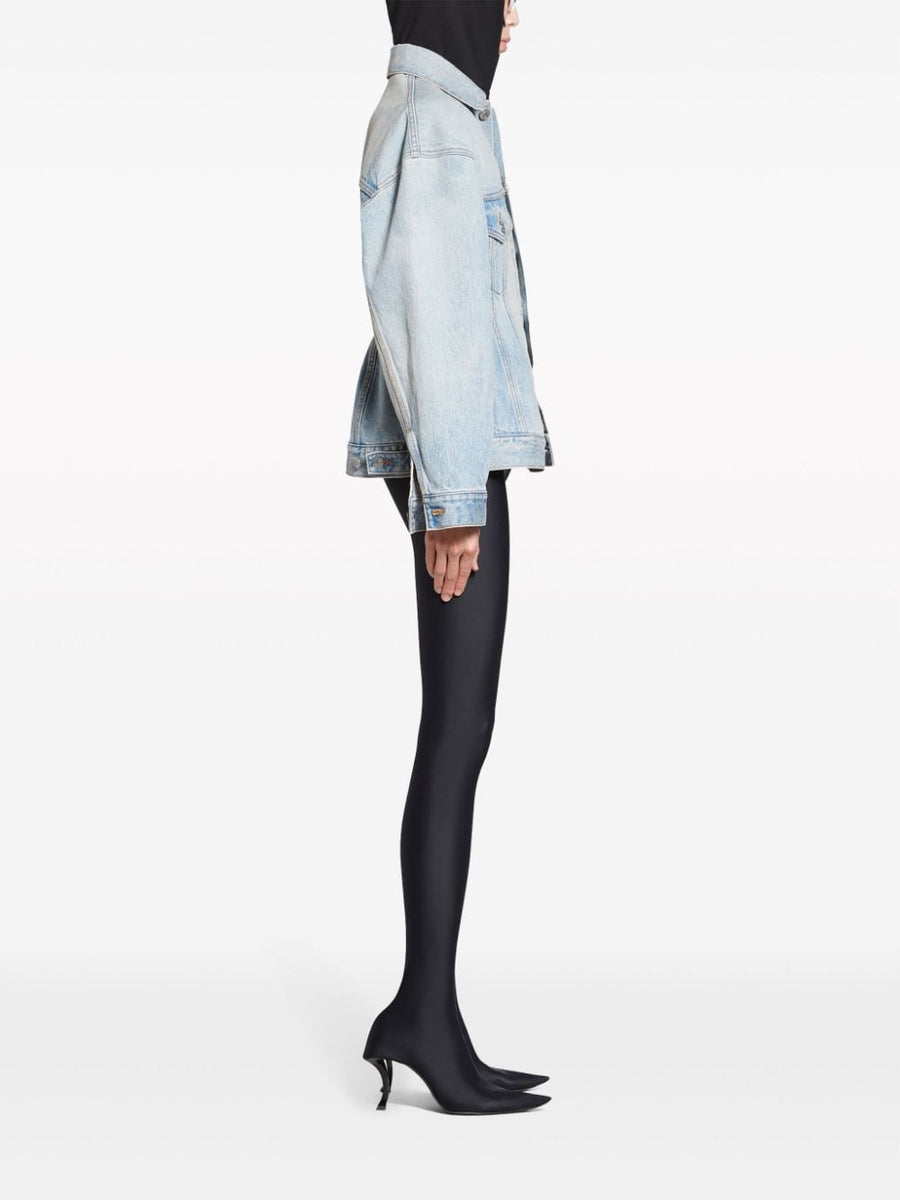 Balenciaga Jackets? BALENCIAGA Hourglass Denim Jacket for Women Premium Casual Designer Jacket