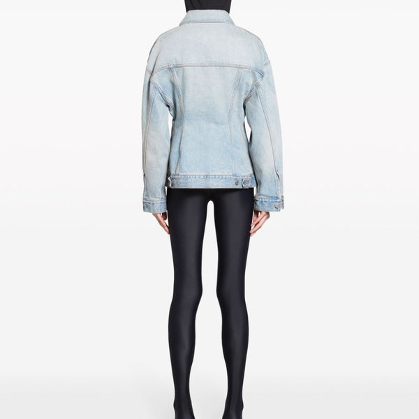 Balenciaga Jackets- BALENCIAGA Hourglass Denim Jacket for Women Premium Casual Designer Jacket