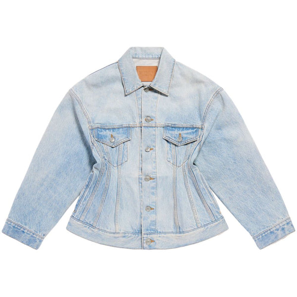 Balenciaga Jackets? BALENCIAGA Hourglass Denim Jacket for Women Premium Casual Designer Jacket