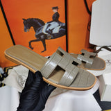 Hermès Nude Block Heel Sandals - Back View