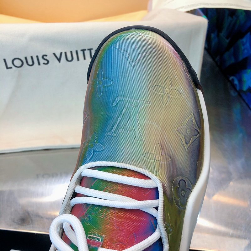 Close-up of Louis Vuitton shoes craftsmanship