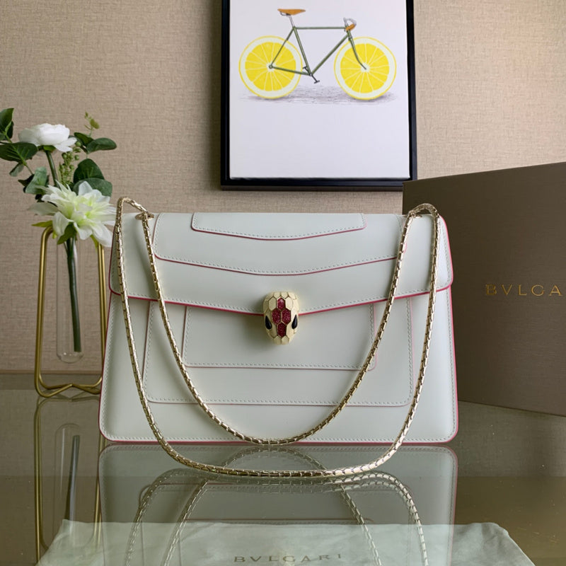 Structured Faux Leather Handbag - Polished Finish | Women's Premium Handbag #1714 - front view (image 1) of designer-inspired handbag