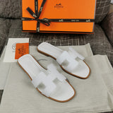 Hermes sandals Style 027 - close-up of premium leather craftsmanship