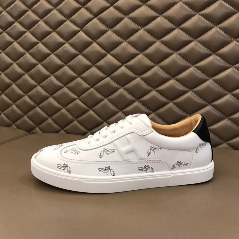 Hermès Chocolate Brown Slip-On Sneakers - Lifestyle Styling Shot