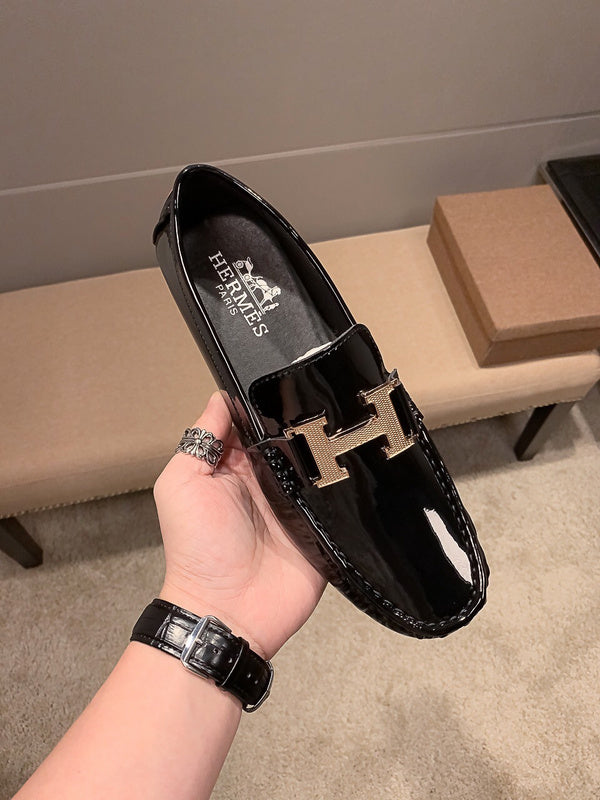 Hermès Burgundy High-Top Sneakers - Front View