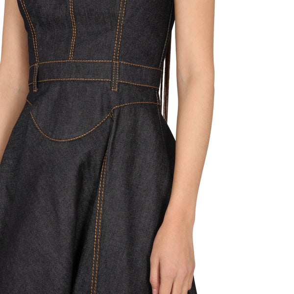 Alexander McQueen Dresses? Alexander Mcqueen Women Denim Dress Elegant Designer Evening Dress