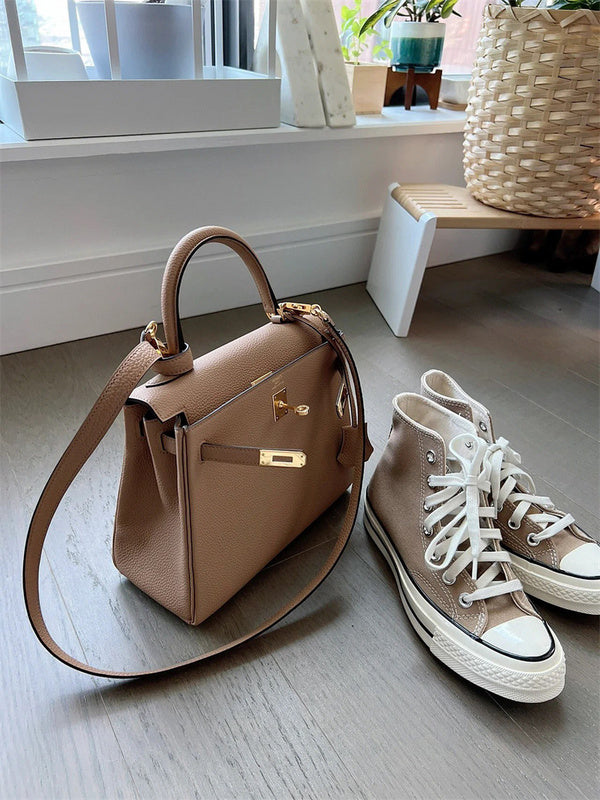  streamlined handbag styled with outfit