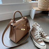  streamlined handbag styled with outfit
