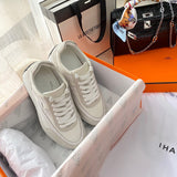 Hermès White Chunky Platform Sneakers - Sole Detail View