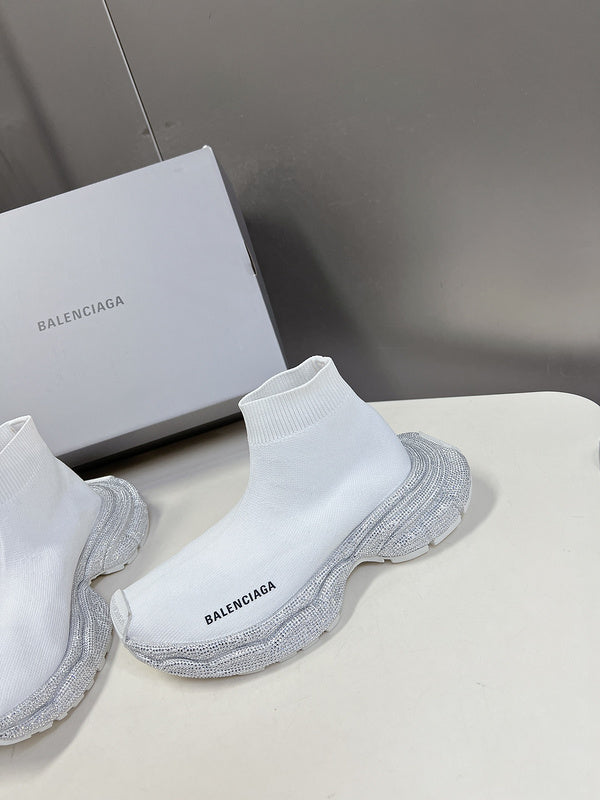 Balenciaga Tan Pointed-Toe Stiletto Heels - Heel Detail View