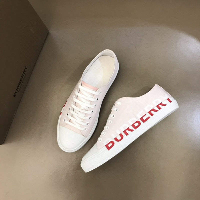 Burberry White Pointed-Toe Flats - Angled View