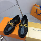 Louis Vuitton Red Platform Heels - Side Profile View