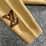 Back view of Louis Vuitton luxury clothing with signature branding